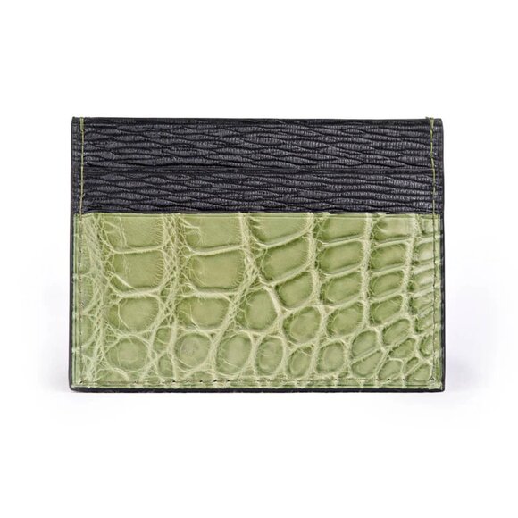 Luxury Alligator Leather Cardholder – Handmade Oak Grove - Picture 3 of 4